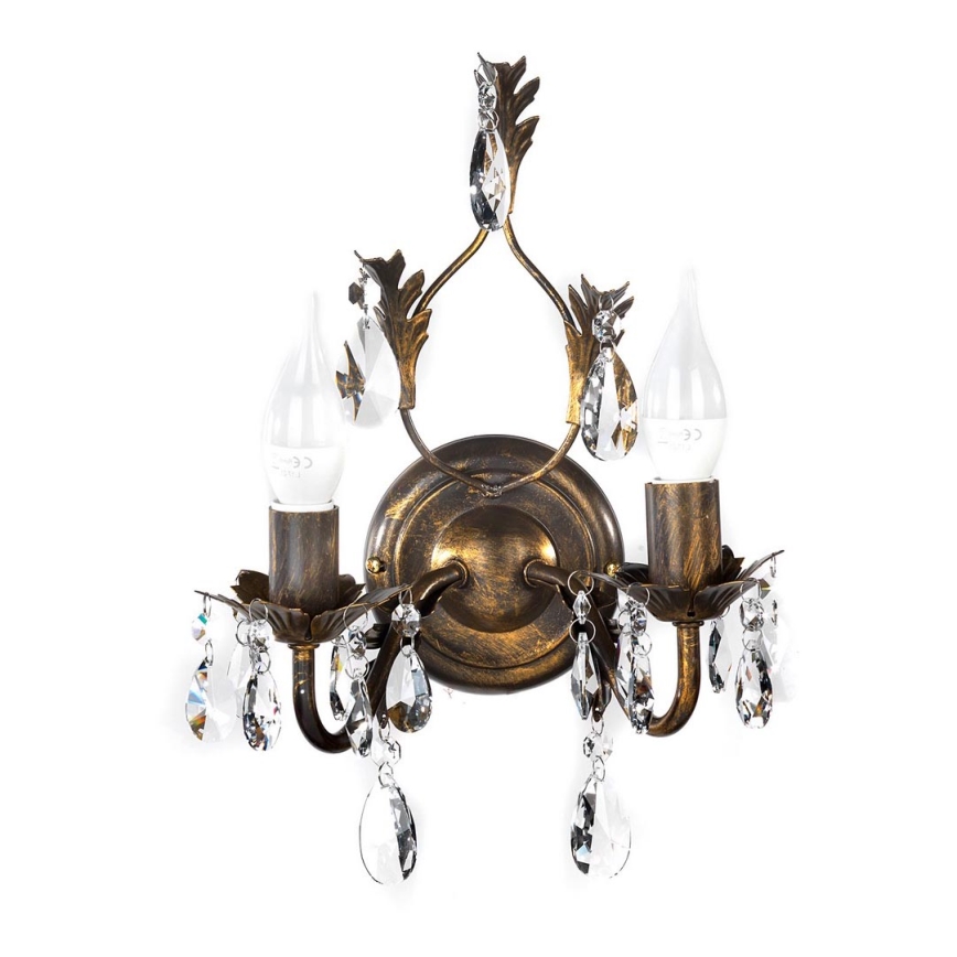 ONLI - Zidna lampa TERESA 2xE14/6W/230V bronzana