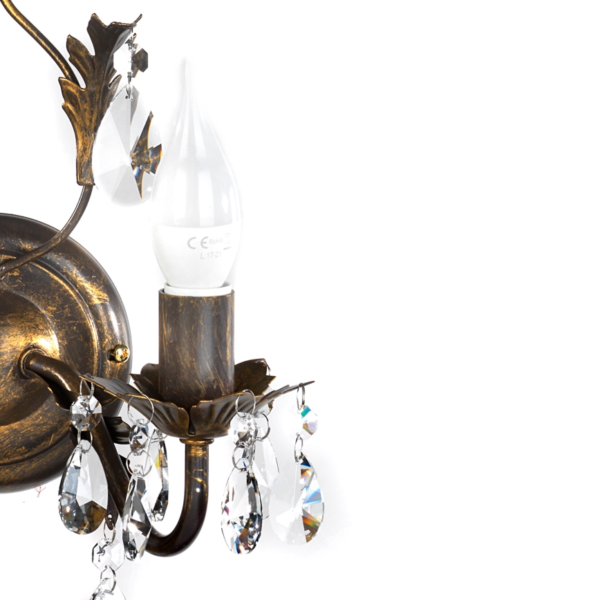 ONLI - Zidna lampa TERESA 2xE14/6W/230V bronzana