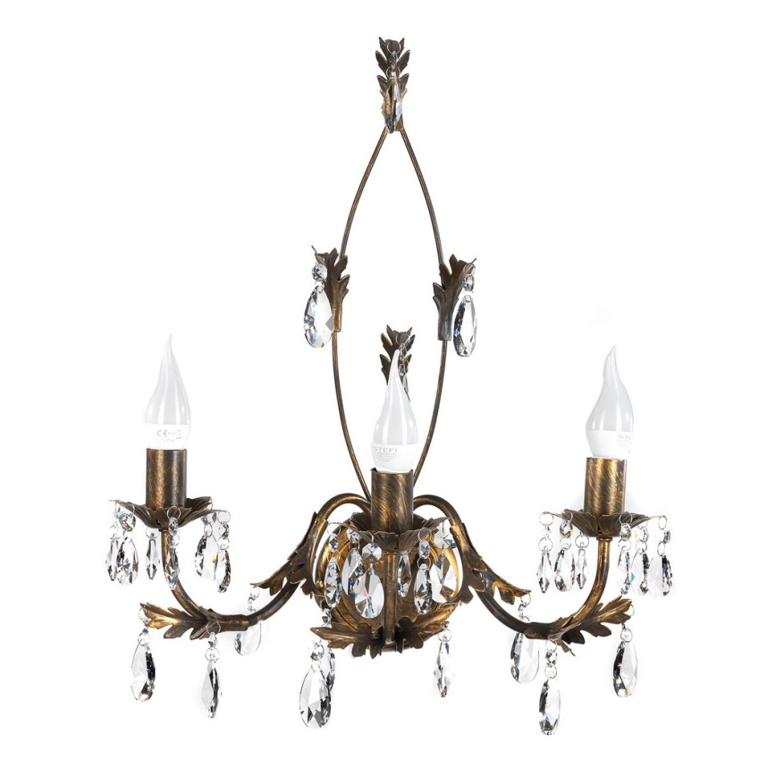 ONLI - Zidna lampa TERESA 3xE14/6W/230V bronzana