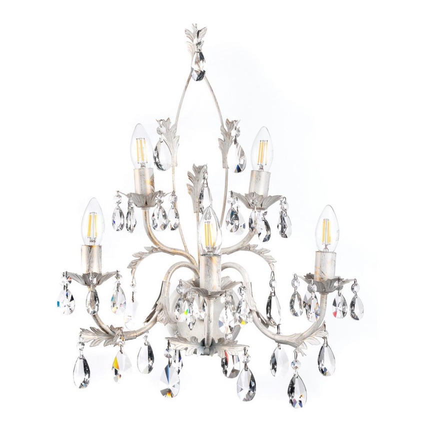 ONLI - Zidna lampa TERESA 5xE14/6W/230V bela