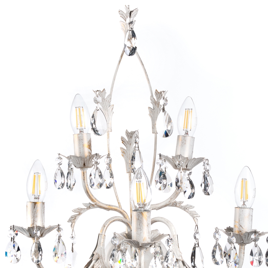 ONLI - Zidna lampa TERESA 5xE14/6W/230V bela
