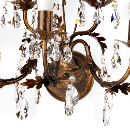 ONLI - Zidna lampa TERESA 5xE14/6W/230V bronzana