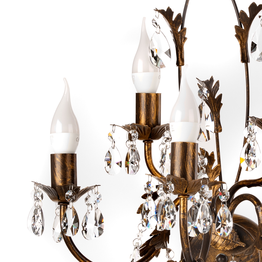 ONLI - Zidna lampa TERESA 5xE14/6W/230V bronzana
