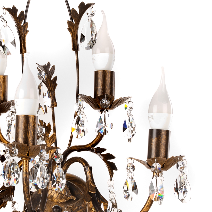 ONLI - Zidna lampa TERESA 5xE14/6W/230V bronzana