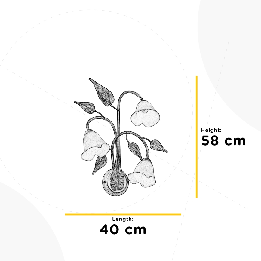 ONLI - Zidna lampa VANDA 3xE14/6W/230V