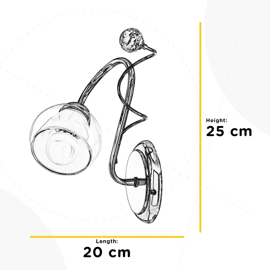 ONLI - Zidna lampa WENDY 1xE14/6W/230V sjajni krom