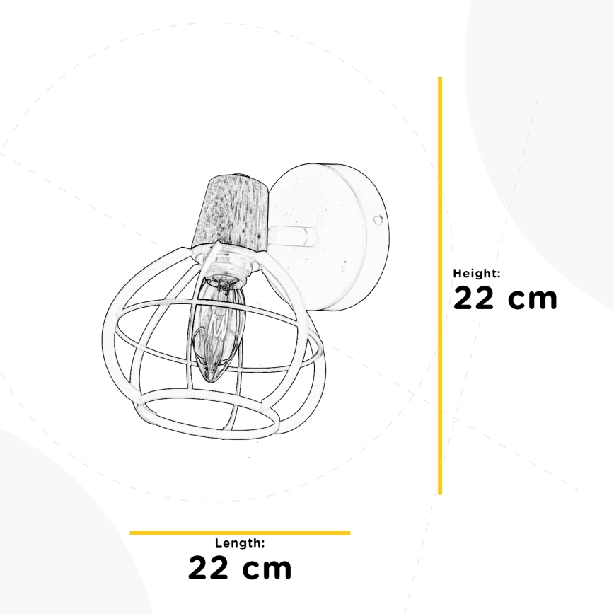 ONLI - Zidna reflektorska lampa GINGER 1xE14/6W/230V