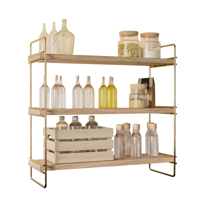 Organizator polica 45x40 cm zlatna/braon