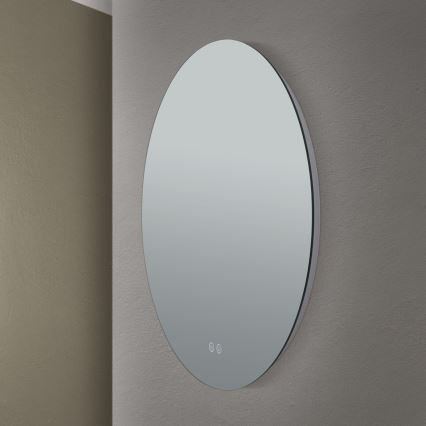 LED Kupaonsko grejano zidno ogledalo sa pozadinskim osvetljenjem FOCUS LED/25W/230V 3000/4200/6000K pr. 60 cm IP44