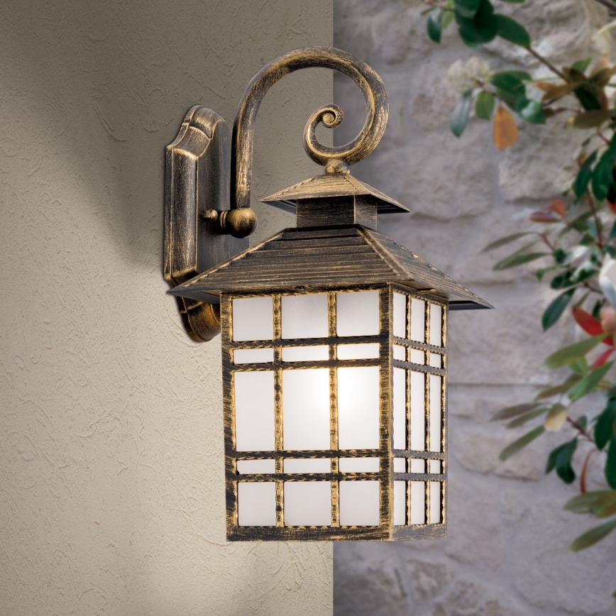 Spoljašnja zidna lampa KIKO 1xE27/11W/230V IP44 bronzana/patina