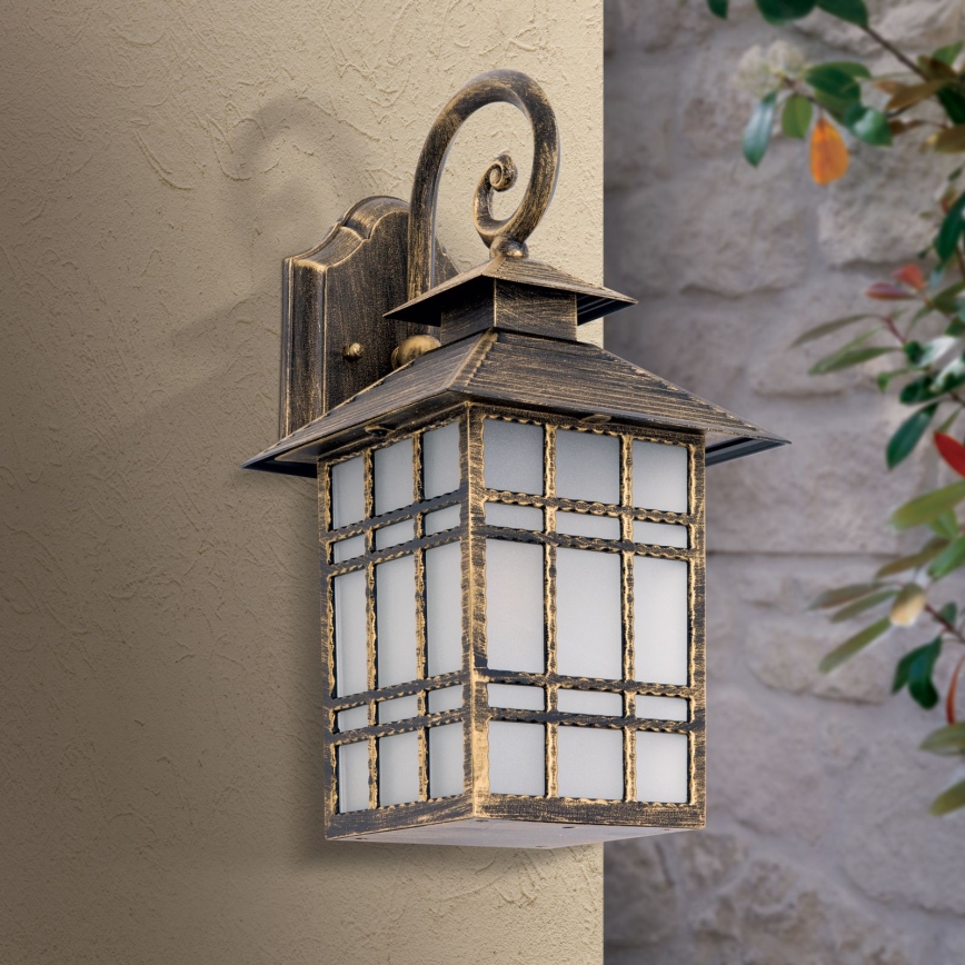 Spoljašnja zidna lampa KIKO 1xE27/11W/230V IP44 bronzana/patina
