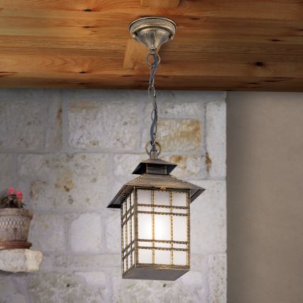 Spoljašnja viseća lampa KIKO 1xE27/11W/230V IP44 bronzana/patina