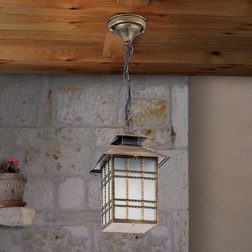 Spoljašnja viseća lampa KIKO 1xE27/11W/230V IP44 bronzana/patina