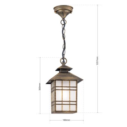 Spoljašnja viseća lampa KIKO 1xE27/11W/230V IP44 bronzana/patina