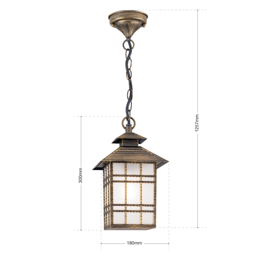 Spoljašnja viseća lampa KIKO 1xE27/11W/230V IP44 bronzana/patina