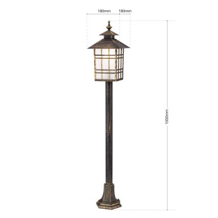 Spoljašnja lampa KIKO 1xE27/11W/230V IP44 bronzana/patina