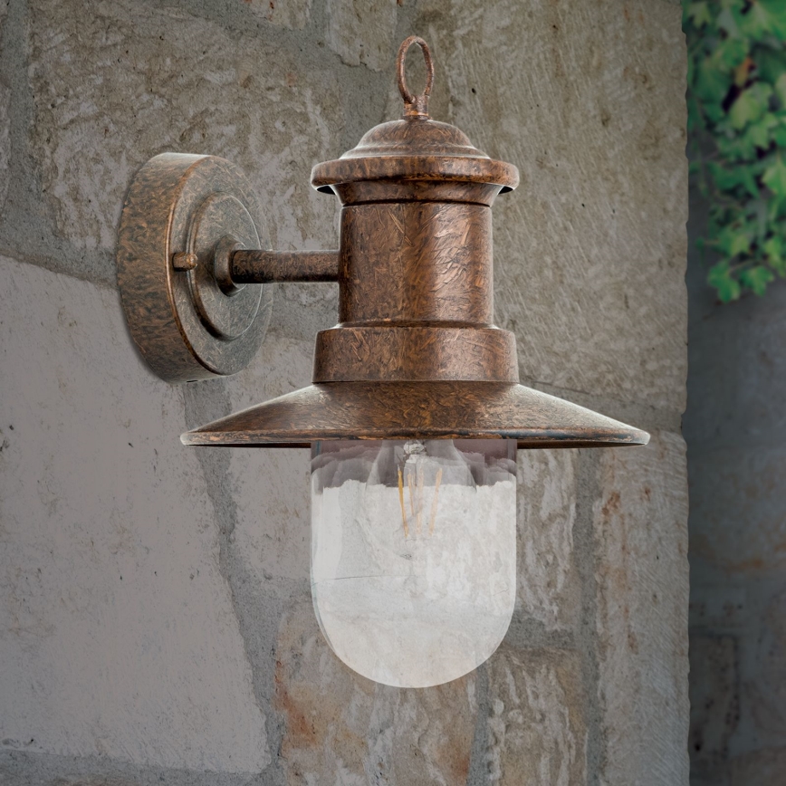 Spoljašnja zidna lampa LEONIE 1xE27/60W/230V IP44 bronzana