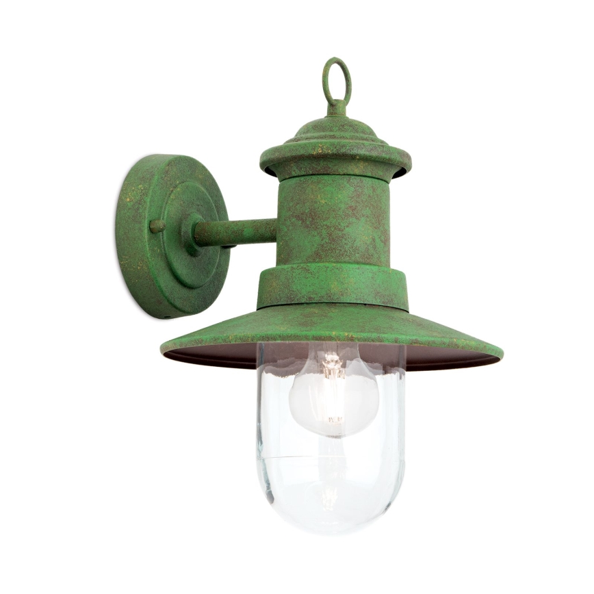Spoljašnja zidna lampa LEONIE 1xE27/60W/230V IP44 zelena