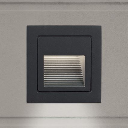 Ugradna LED svetiljka LORO LED/2W/230V IP65 antracit