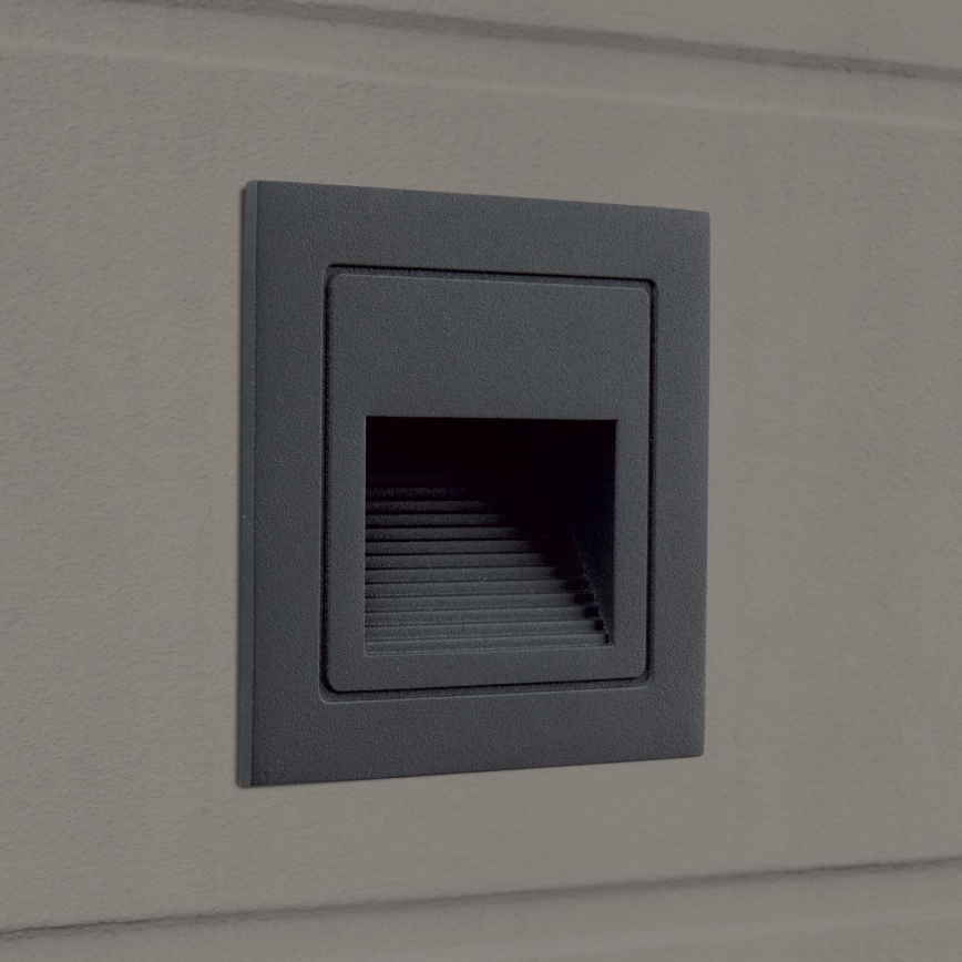 Ugradna LED svetiljka LORO LED/2W/230V IP65 antracit