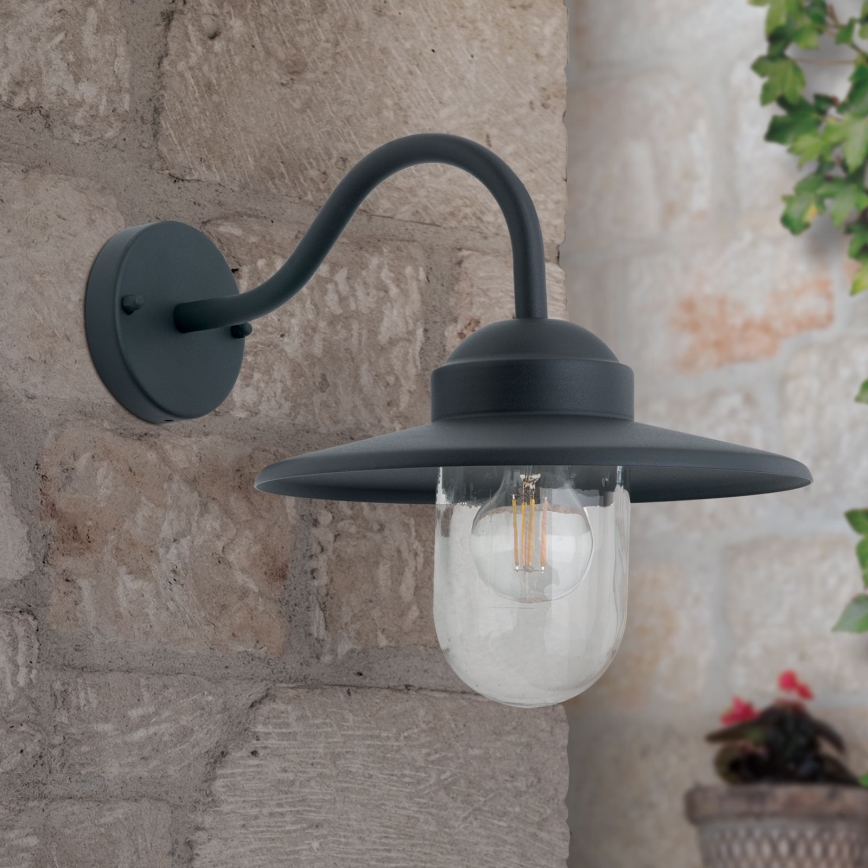 Spoljašnja zidna lampa EDWARD 1xE27/60W/230V IP44 crno