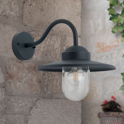 Spoljašnja zidna lampa EDWARD 1xE27/60W/230V IP44 crna