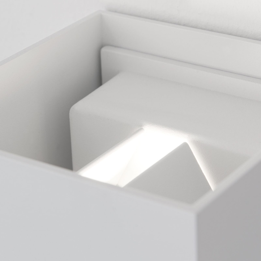 LED spoljašnje zidno svetlo sa senzorom pokreta i sumraka CUBE-S LED/13W/230V IP54 belo