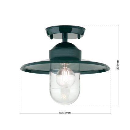 Spoljašnji nadgradni luster EDWARD 1xE27/60W/230V IP44 zelena