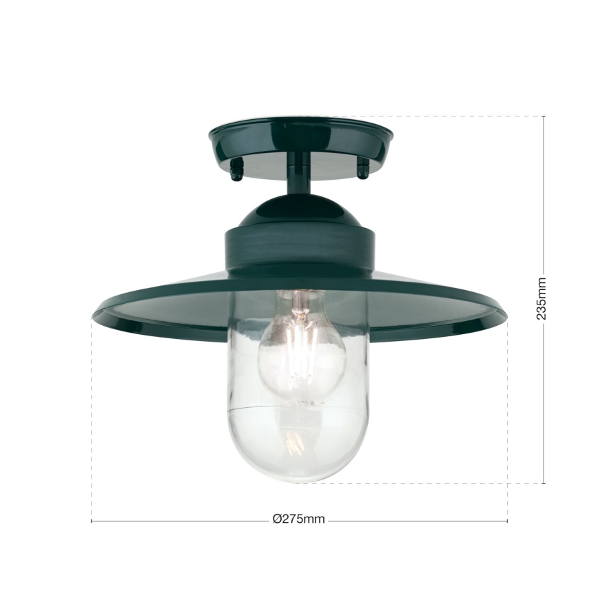 Spoljašnji nadgradni luster EDWARD 1xE27/60W/230V IP44 zelena