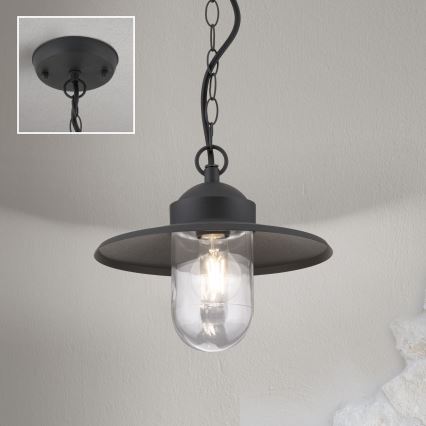 Spoljašnja viseća lampa EDWARD 1xE27/60W/230V IP44 crno