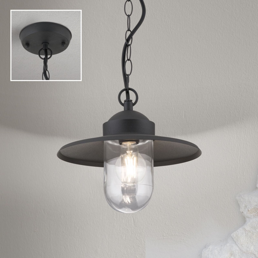 Spoljašnja viseća lampa EDWARD 1xE27/60W/230V IP44 crno