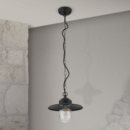 Spoljašnja viseća lampa EDWARD 1xE27/60W/230V IP44 crno