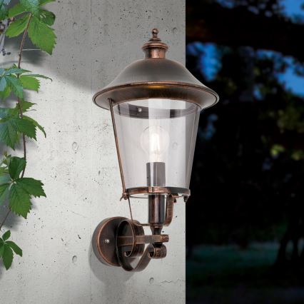 Spoljašnja zidna lampa KENZO 1xE27/100W/230V IP44 bronzana/patina