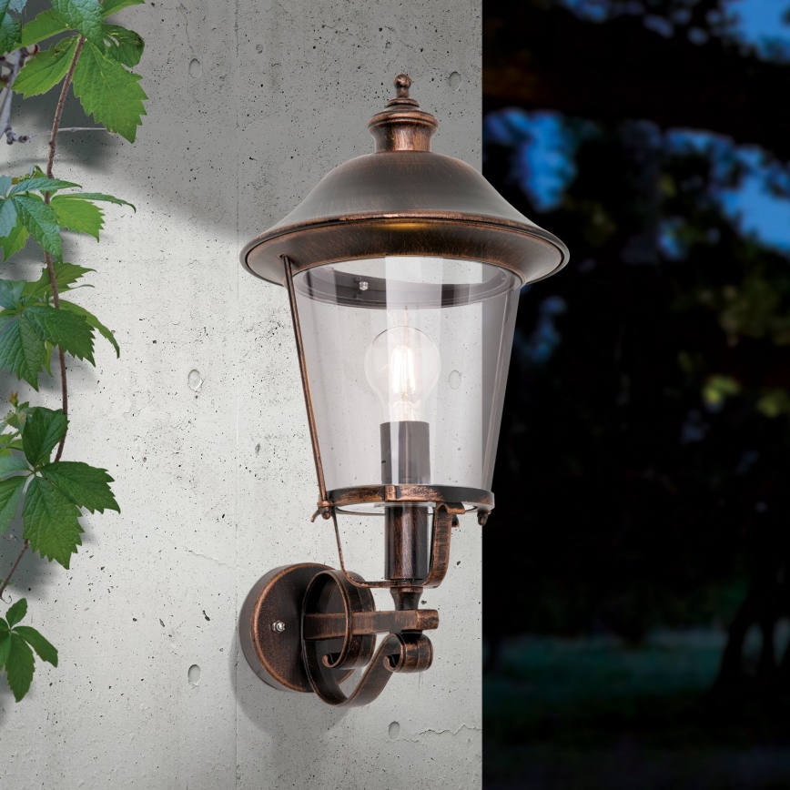Spoljašnja zidna lampa KENZO 1xE27/100W/230V IP44 bronzana/patina