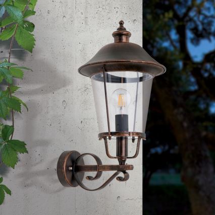 Spoljašnja zidna lampa KENZO 1xE27/100W/230V IP44 bronzana/patina