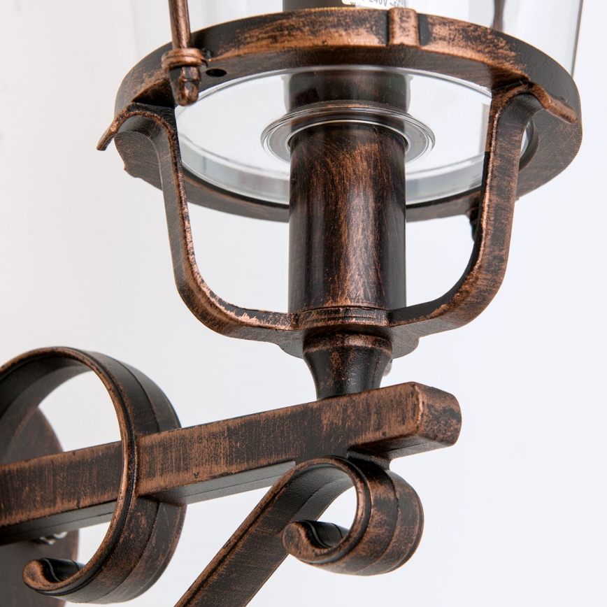 Spoljašnja zidna lampa KENZO 1xE27/100W/230V IP44 bronzana/patina