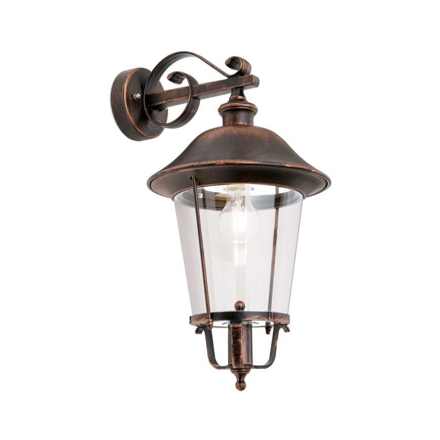 Spoljašnja zidna lampa KENZO 1xE27/100W/230V IP44 bronzana/patina