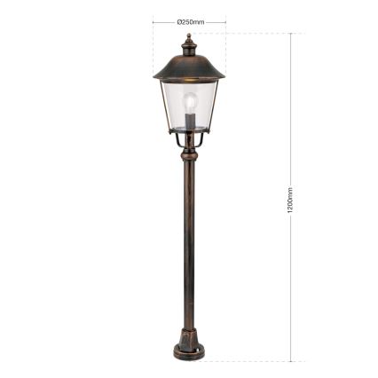 Spoljašnja lampa KENZO 1xE27/100W/230V IP44 bronzana/patina