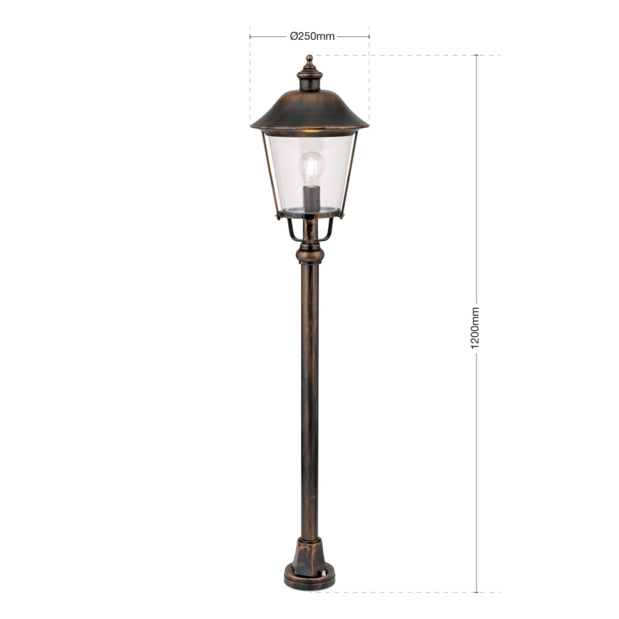 Spoljašnja lampa KENZO 1xE27/100W/230V IP44 bronzana/patina
