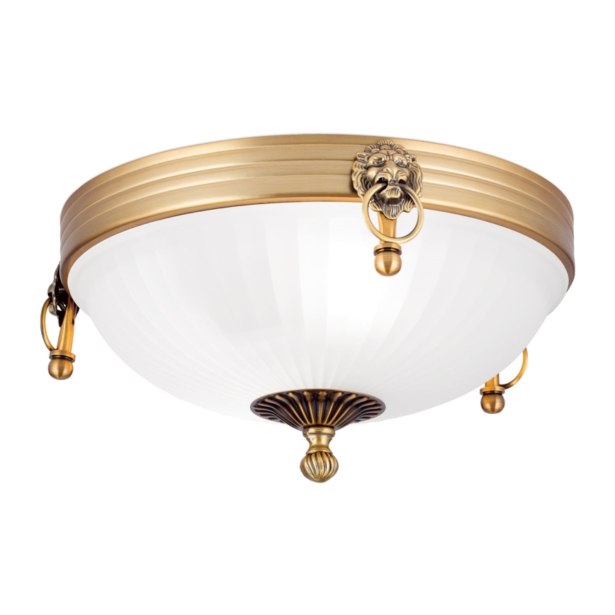 Plafonjera ROCCA 2xE27/60W/230V pr. 31 cm bronzana/bela
