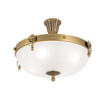 Nadgradni luster ROCCA 4xE27/60W/230V pr. 43 cm bronzana/bela
