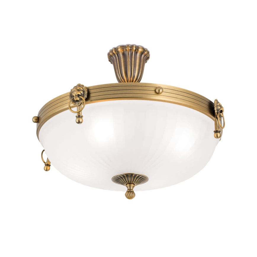 Nadgradni luster ROCCA 4xE27/60W/230V pr. 43 cm bronzana/bela