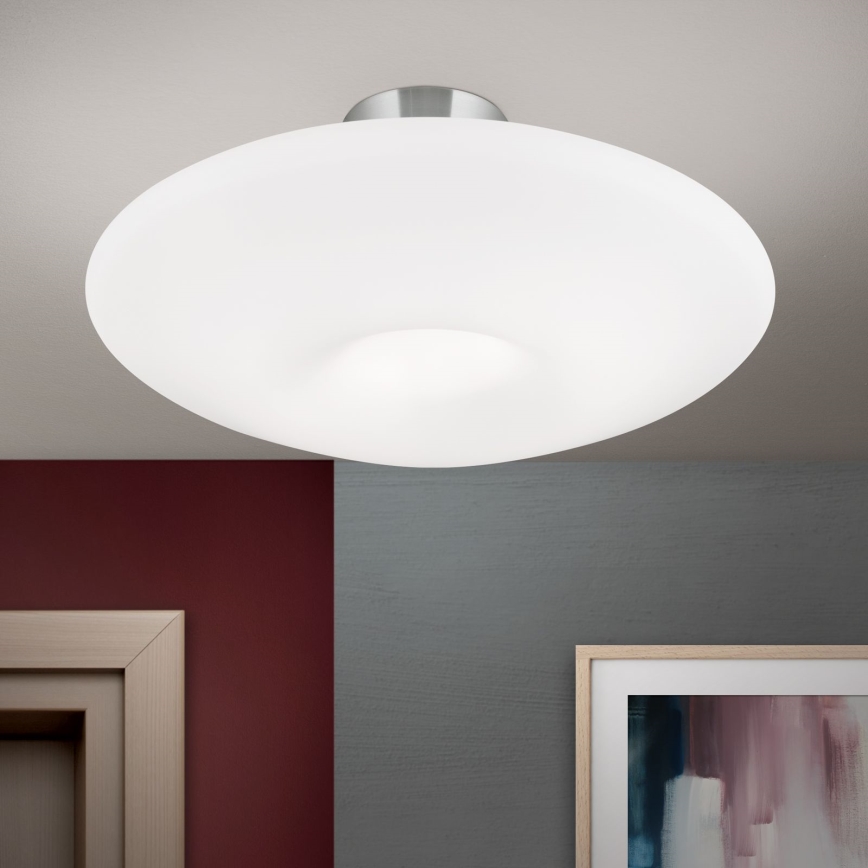 Plafonjera BLANC 2xE27/60W/230V pr. 49 cm mat krom