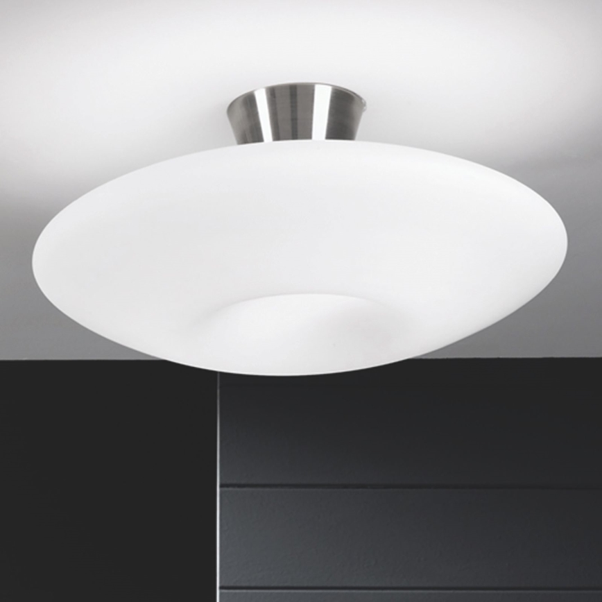 Plafonjera BLANC 2xE27/60W/230V pr. 49 cm mat krom