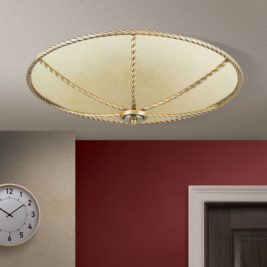 Plafonjera MAURO 5xE27/60W/230V pr. 56 cm bronzana