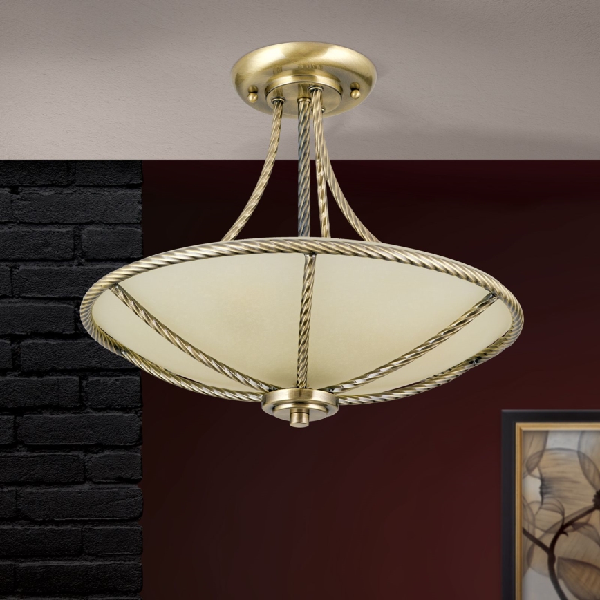 Viseći luster MAURO 3xE27/60W/230V pr. 42 cm bronzana