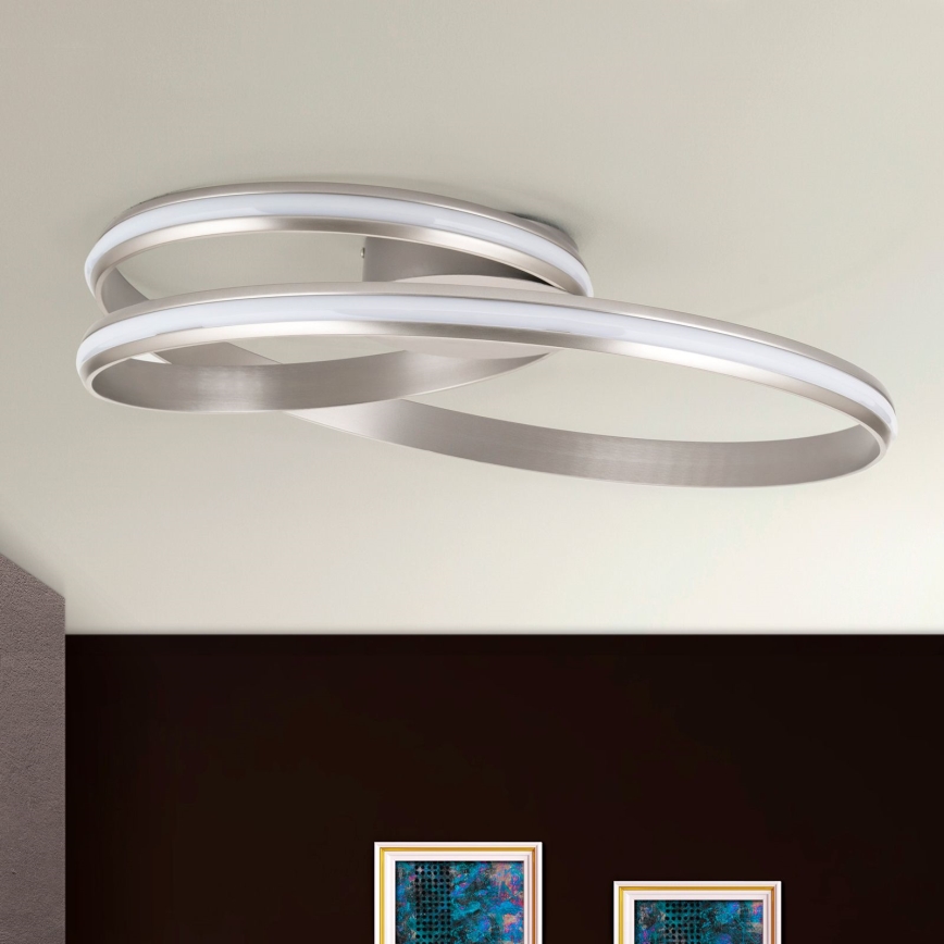 LED Prigušiva plafonjera CIRCUS LED/30W/230V srebrno
