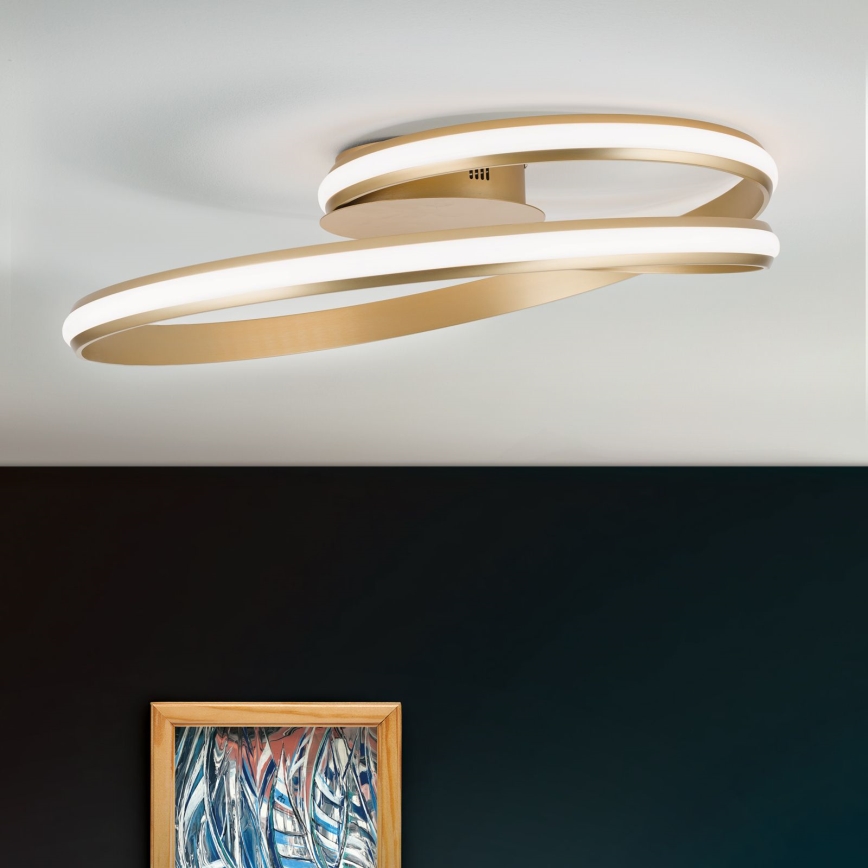 LED Prigušiva plafonjera CIRCUS LED/30W/230V zlatna