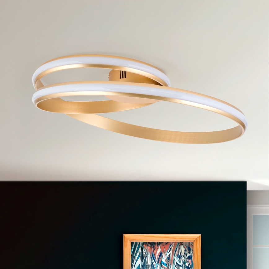 LED Prigušiva plafonjera CIRCUS LED/30W/230V zlatna