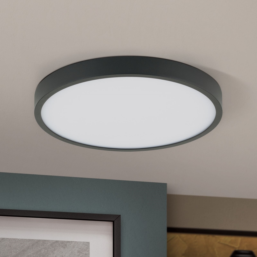 LED Plafonjera BULLY LED/24W/230V pr. 24 cm crno